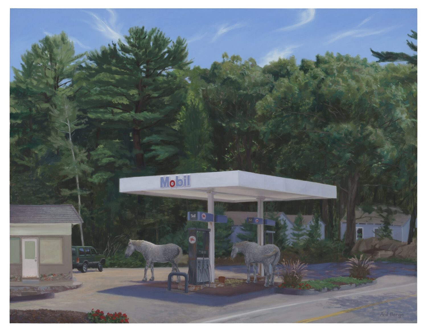 thumbnail of Oil on linen by Ard Berge titled Pegasus Refueled.