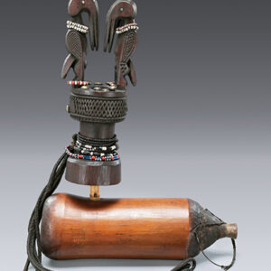 thumbnail of Object made out of wood, bamboo, brass, glass beads, vegetable fiber titled Pipe, Yao/Nyanja/Zaramo/Ngoni.