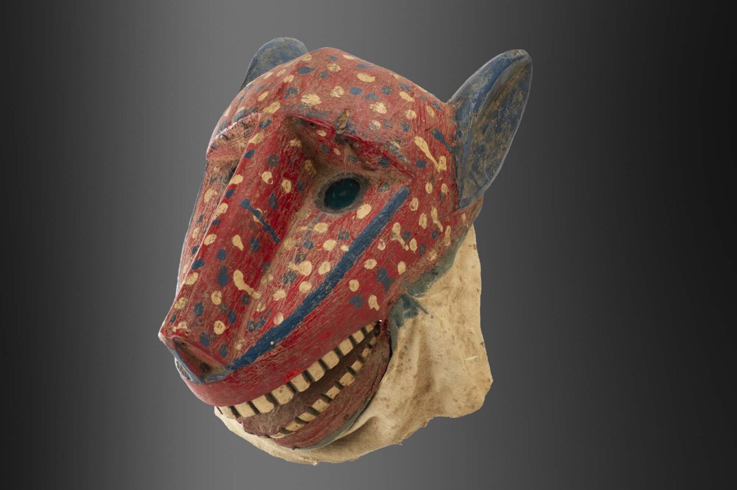 thumbnail of Wara mask representing a lion (Zantegeba) made with wood and polychrome