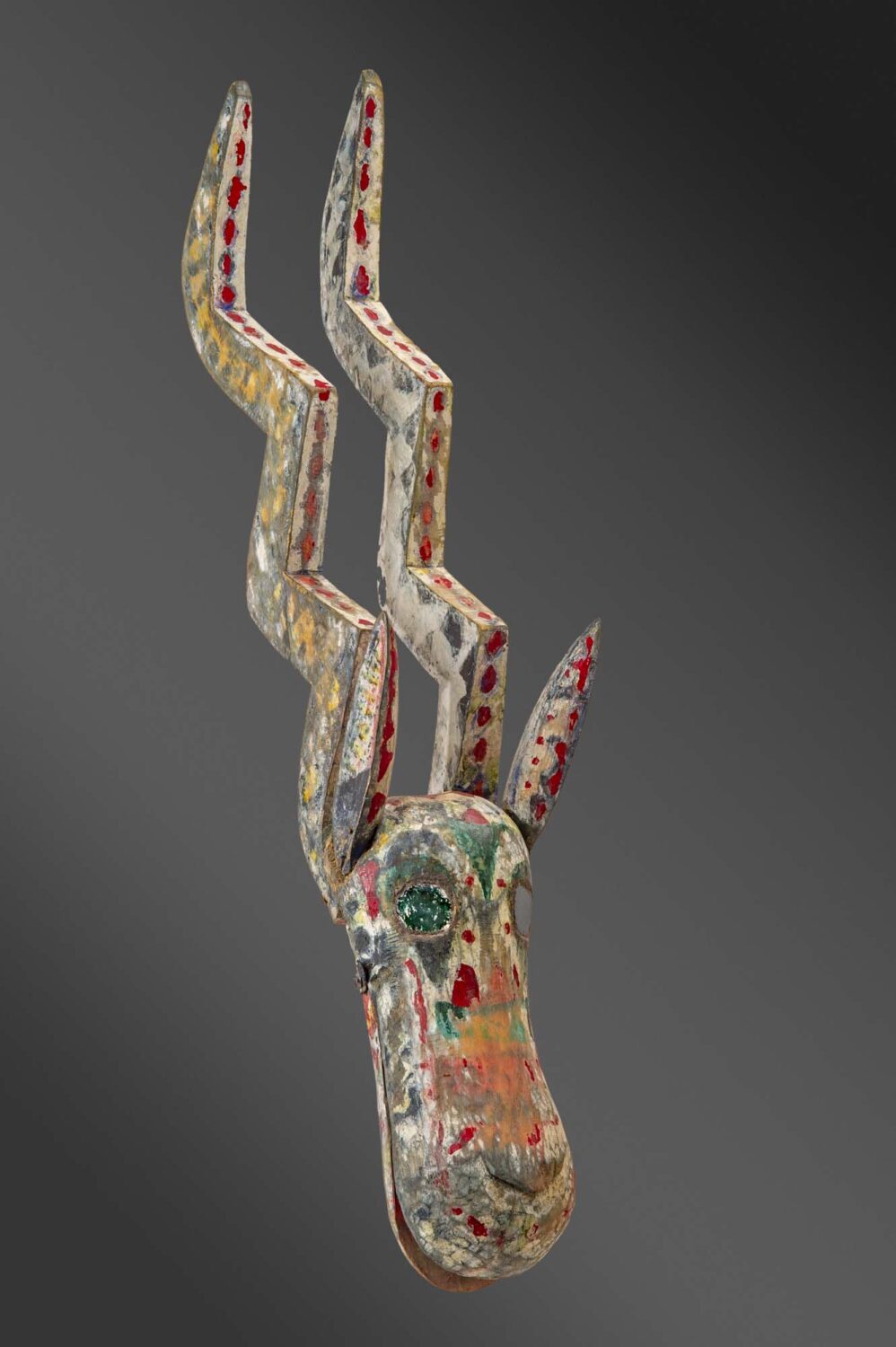 thumbnail of Bozo antelope marionette crest (Sogo koun) made of wood and polychrome from the Cercle of Segou