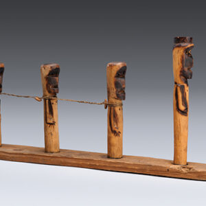 thumbnail of Object made out of wood, rope, pigment titled Tableau of Figures in a Chain Gang, Bondei.