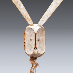 thumbnail of Object made out of wood, pigment, twine titled Mask (hare), Makonde.
