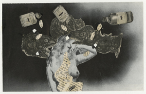 thumbnail of Collage on paper by Tiffany Montell titled Surrealist Collage.