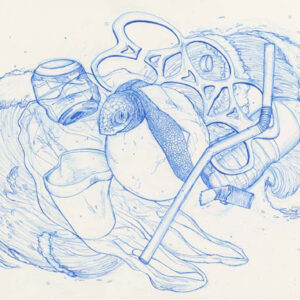 thumbnail of Ink on Bristol by Emely YauriÂ titled Waste.