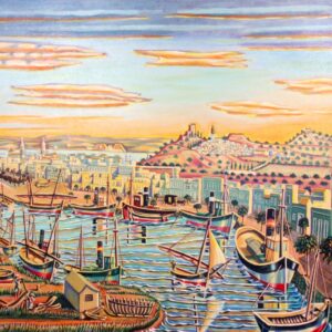thumbnail of Painting of a harbor