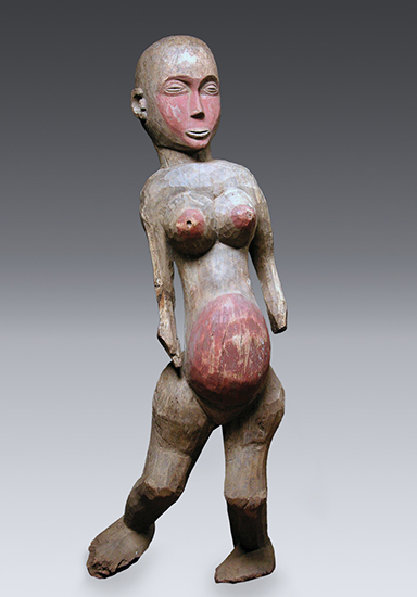 thumbnail of Object made out of wood titled Female Figure (mabinda), Sukuma.