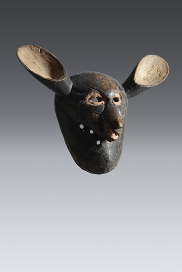 thumbnail of Object made out of wood, pigment titled Mask (shrew), Makua.