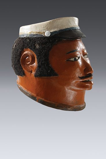 thumbnail of Object made out of wood, human hair, paint titled Helmet Mask (lipico), Makonde.