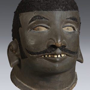 thumbnail of Object made out of Wood, human hair, ivory, paint titled Helmet Mask (lipico), Makonde.