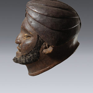 thumbnail of Object made out of Wood, human hair, pigment titled Helmet Mask (lipico), Makonde.