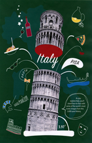 thumbnail of Inkjet print by Tingwen Xiang titled Italian Travel Poster.