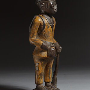 thumbnail of Object made out of Wood, paint (water-based paint, ochre color) titled Male Figure, Makonde.