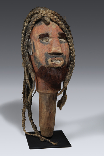 thumbnail of Object made out of wood, fiber, metal, animal fur, pigment, paint titled Head, Sukuma.