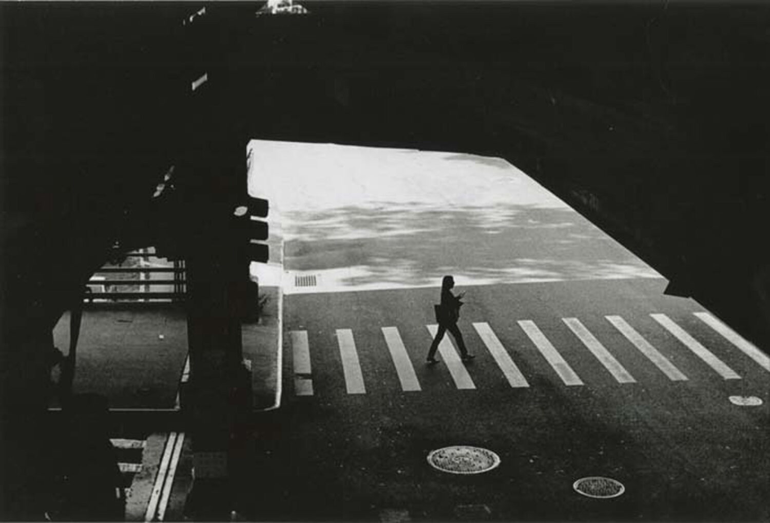 thumbnail of Silver gelatin print by Charles Silla titled Crossing.