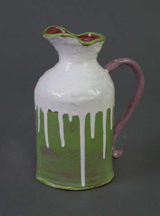 thumbnail of Glazed ceramic by Song WangÂ untitled (coil pitcher).