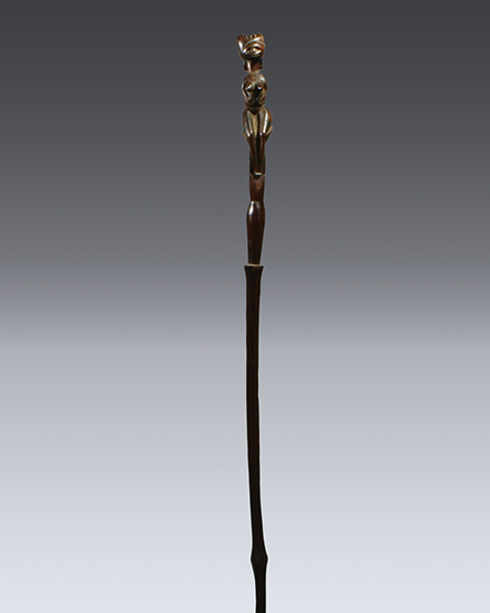 thumbnail of Object made out of wood titled Figurative Staff, Luguru.