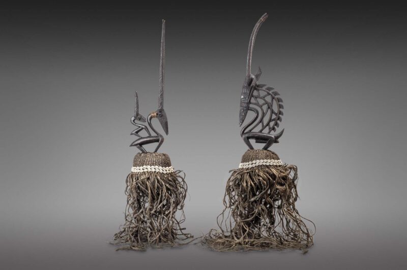 Tyi Wara female and male antelope crest masks