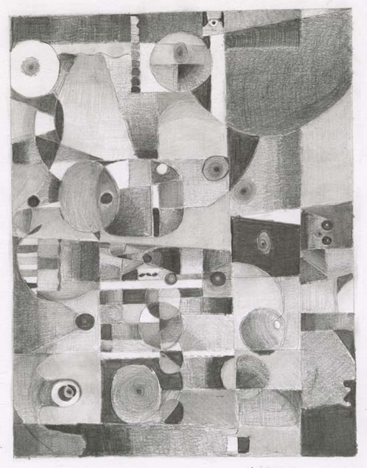 thumbnail of Graphite on paper by Alejandro Ordoñez titled Urban Abstraction.