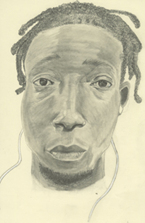 thumbnail of Graphite on paper by Elliot Copeland titled Self Portrait.