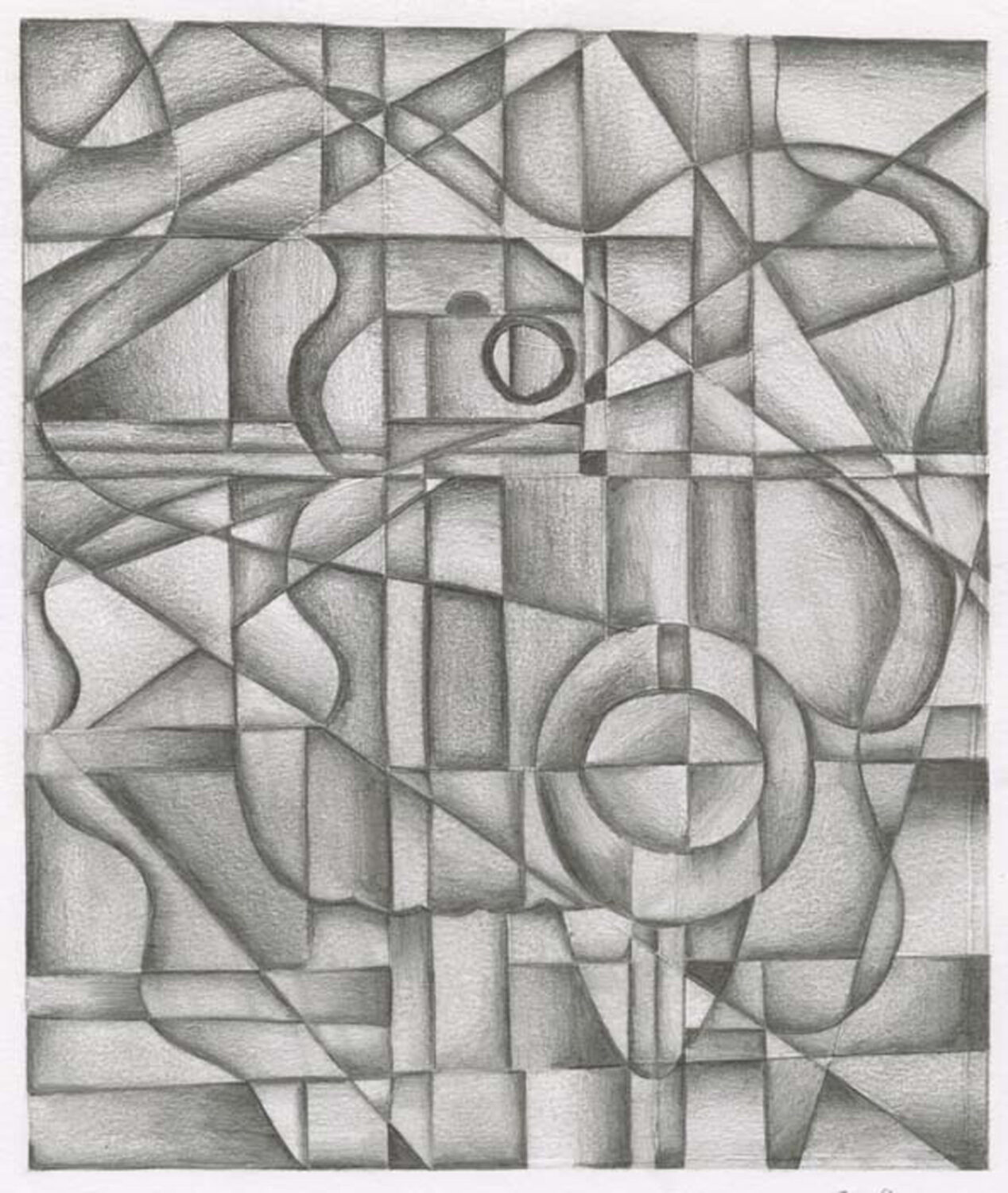 thumbnail of Graphite on paper by Sami Sumiti DeviÂ titled Abstract Composition.