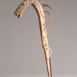 thumbnail of Horse Staff (Koredugaw) made with wood, metal, rope, animal hair.