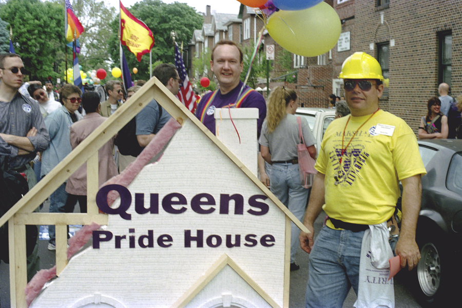 thumbnail of Photo of Queens Pride House (QPH) members participate in a Queens Pride Parade