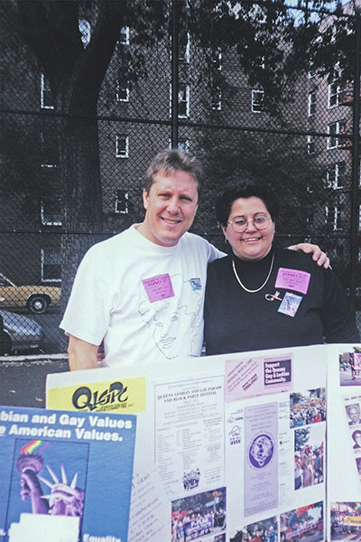 thumbnail of Photo of Queens Pride Parade co-founders Daniel Dromm and Maritza Martinez
