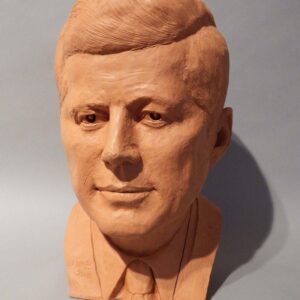 thumbnail of Sculpture of John F. Kennedy made out of Terra cotta.