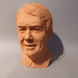 thumbnail of Sculpture of Jimmy Carter made out of Terra cotta.