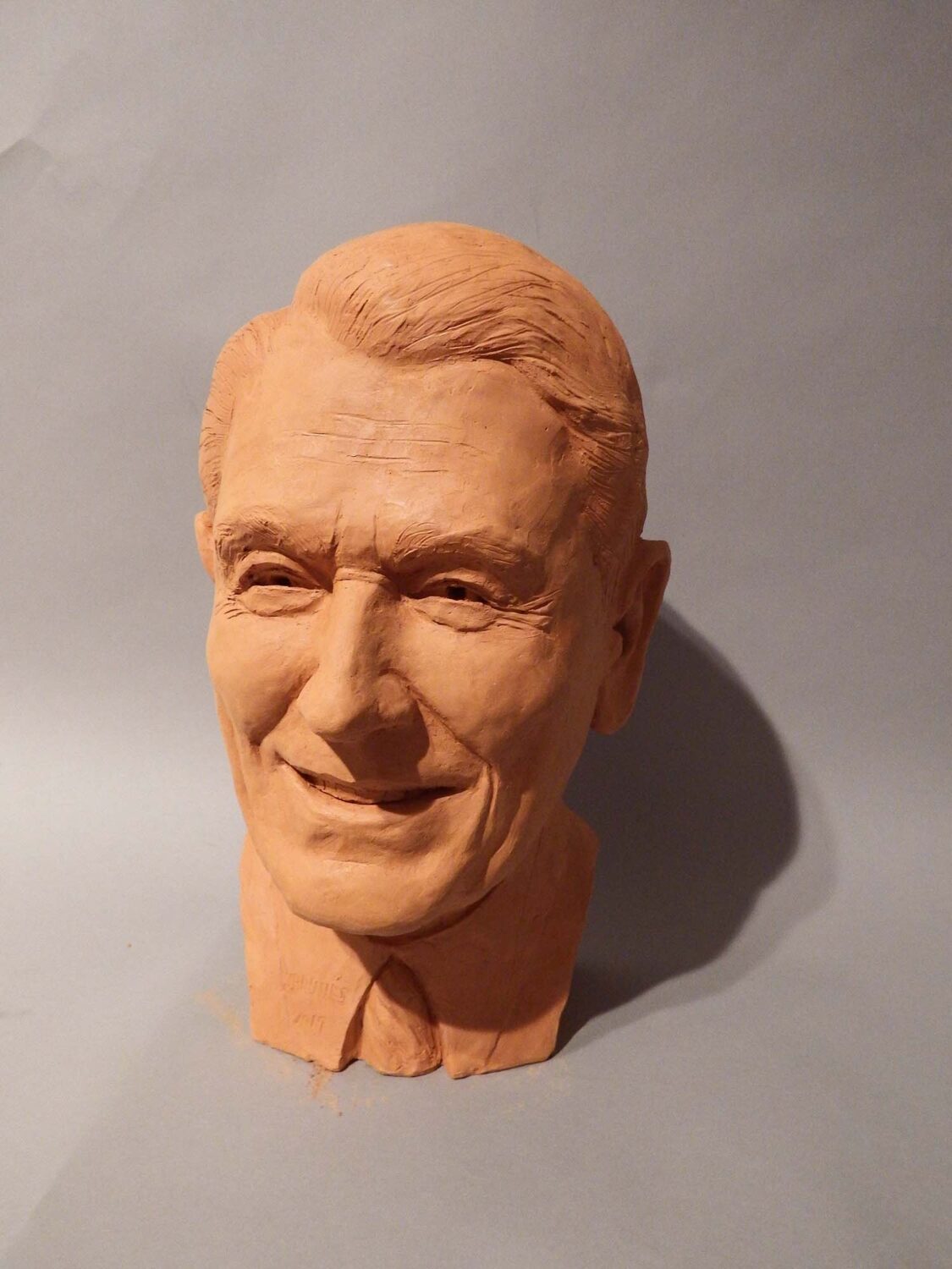 thumbnail of Sculpture of George H. W. Bush made out of Terra cotta
