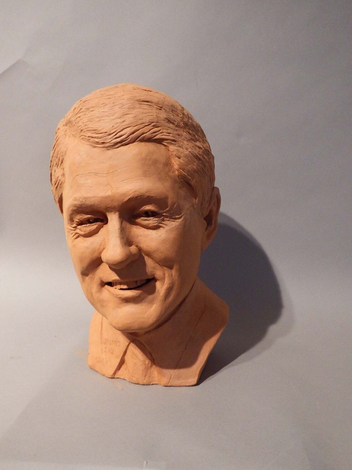 thumbnail of Sculpture of Bill Clinton made out of Terra cotta