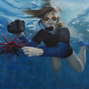 thumbnail of Oil on canvas by Mara Sfara titled Mara Snorkeling in Maui.