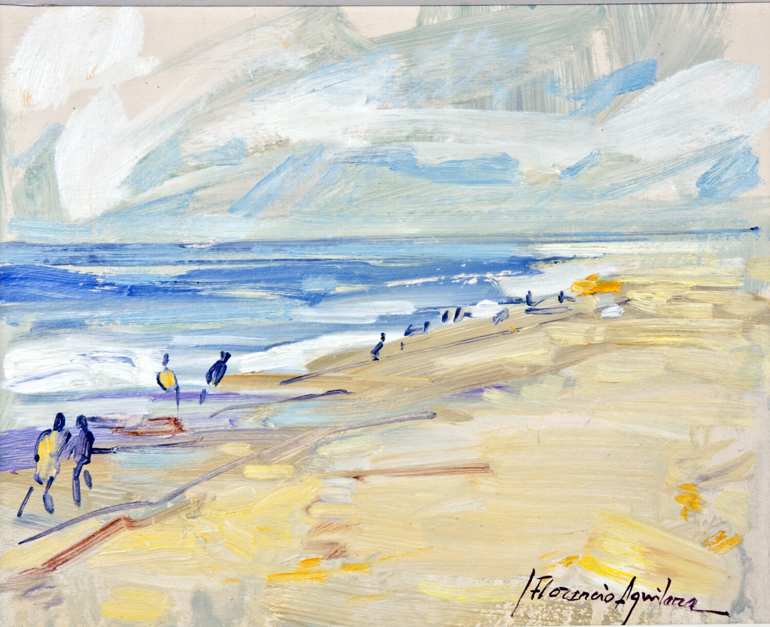 thumbnail of Oil painting of beach