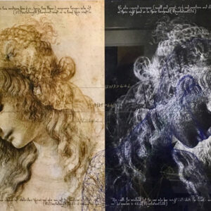 thumbnail of installation and hand drawing by Pey-Chwen Lin titled Making of Eve Clone of Eve Clone Portrait IVAR.