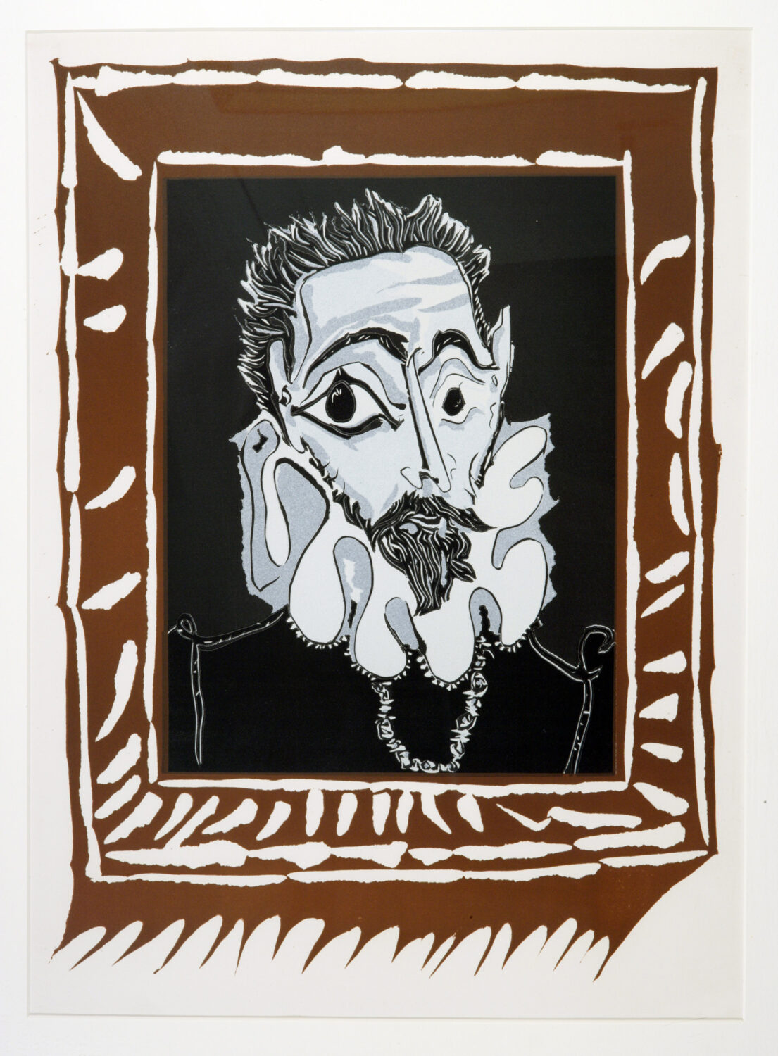 thumbnail of Lino-Cut by Pablo Picasso titled L'Homme a la Fraise.