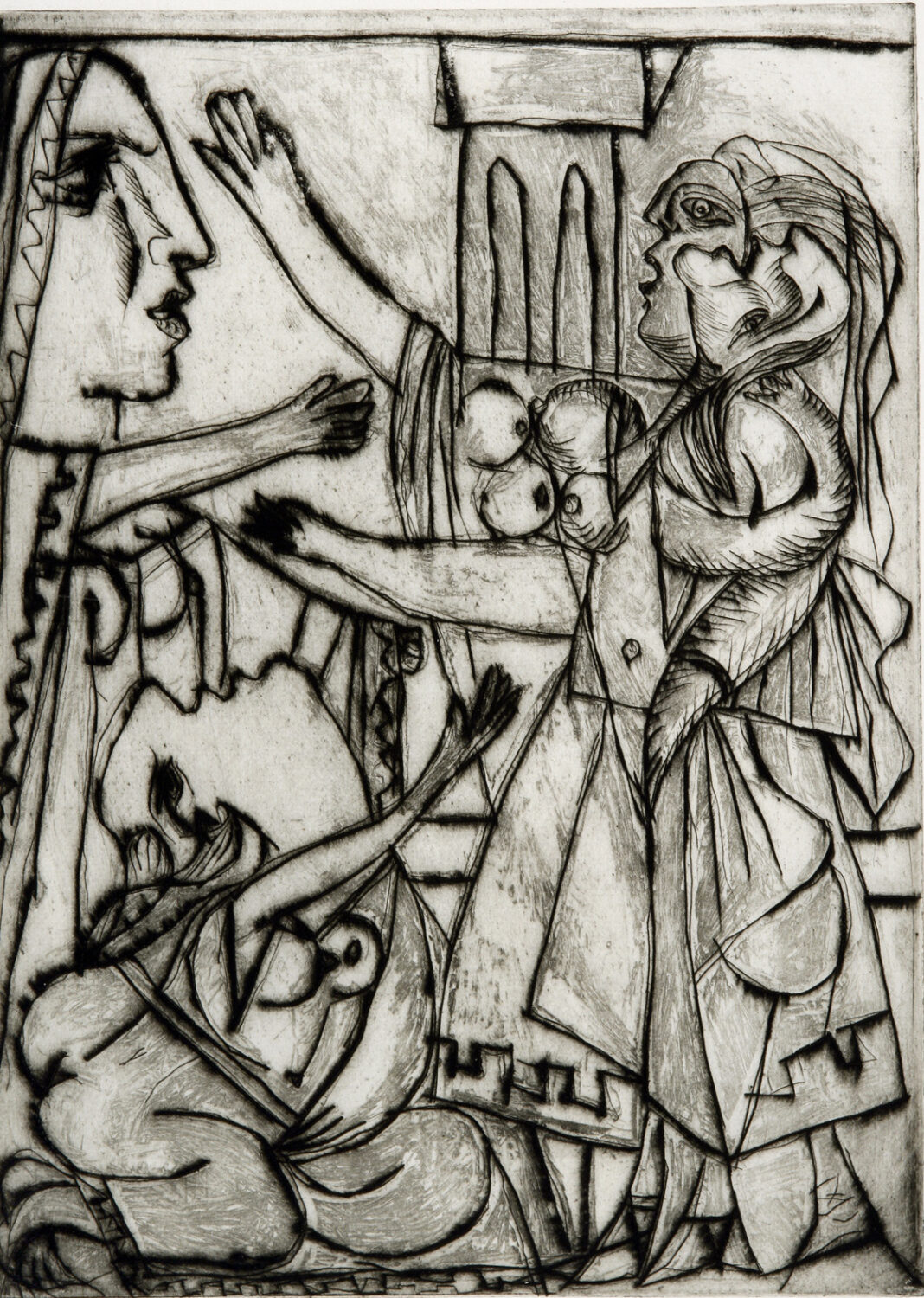 thumbnail of Aquatint, Engraving and Drypoint by Pablo Picasso titled Lysistrata: La Plainte des Femmes.