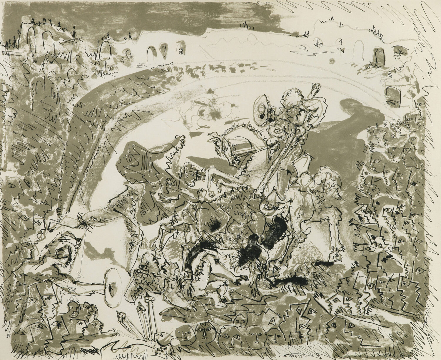thumbnail of Lithograph by Pablo Picasso titled La Grande Corrida II.