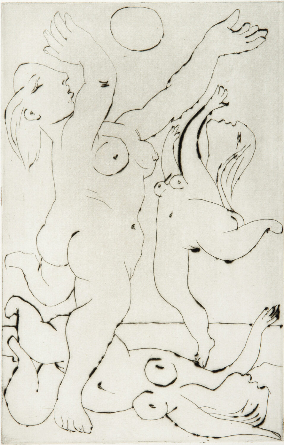 thumbnail of Drypoint by Pablo Picasso titled Jeu Sur La Plage.