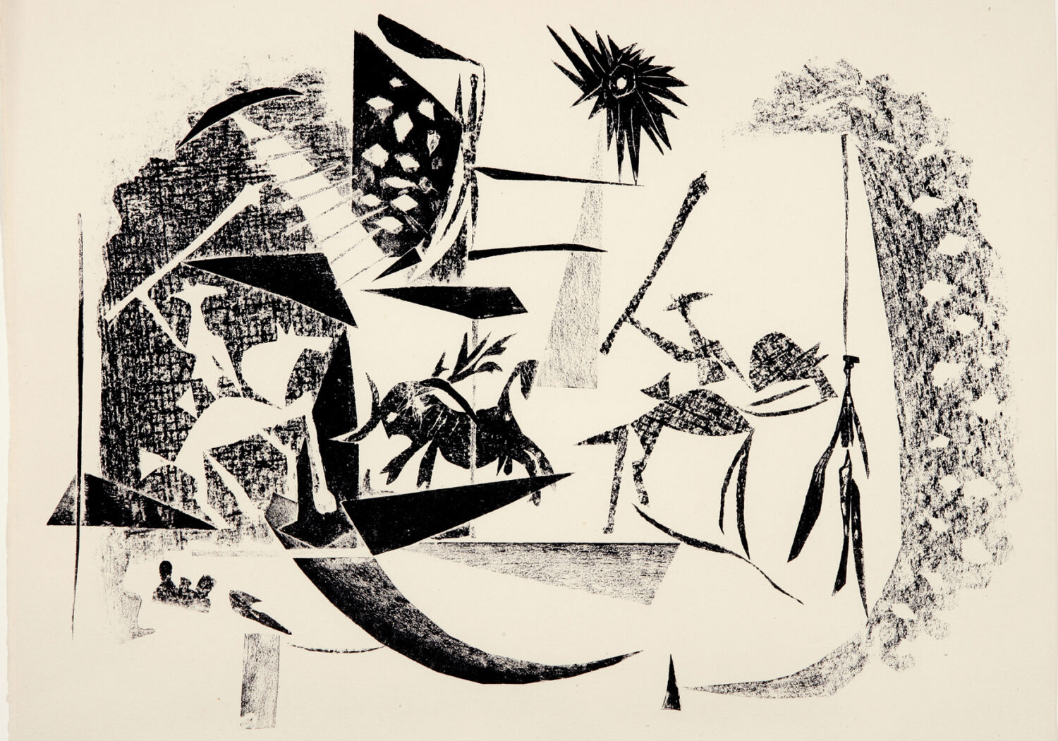 thumbnail of Lithograph by Pablo Picasso titled Corrida Au Soleil Noir.