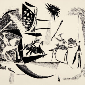 thumbnail of Lithograph by Pablo Picasso titled Corrida Au Soleil Noir.