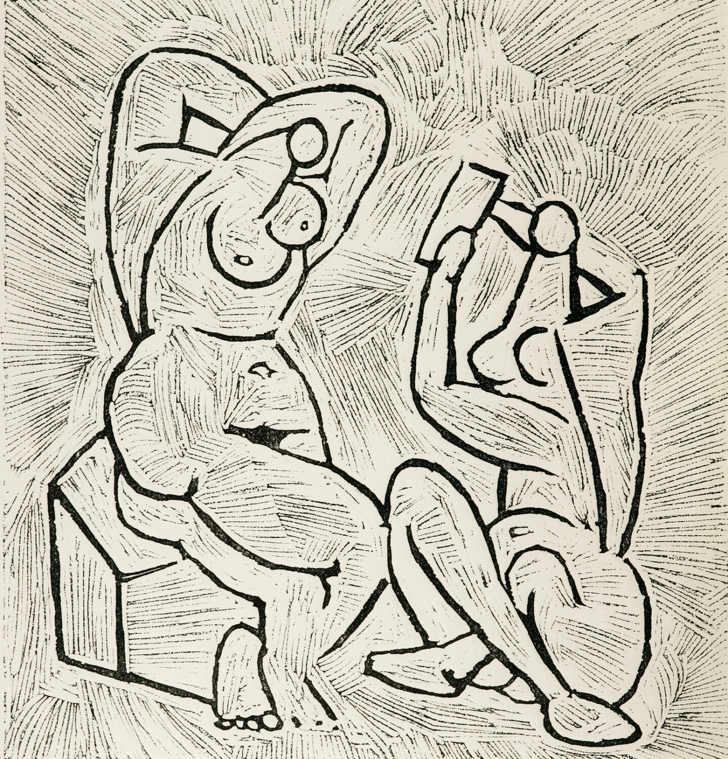 thumbnail of Lino-cut by Pablo Picasso titled Femmes a Leur Toilette.