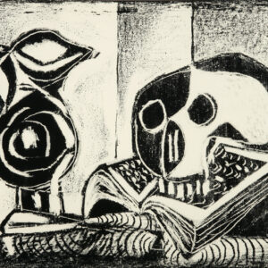thumbnail of Lithograph by Pablo Picasso titled Le Pichet Noir et la Tete de Mort.