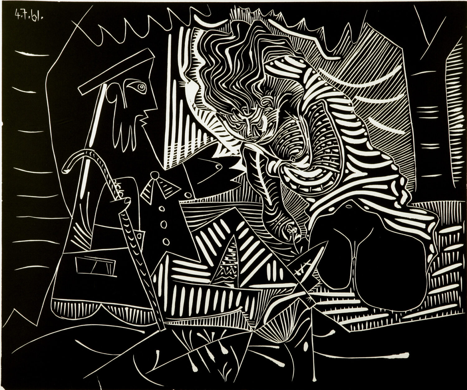 thumbnail of Lino-cut by Pablo Picasso titled Le Dejeuner sur L'Herbe D'Apres Manet.
