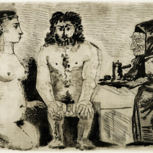 thumbnail of Etching, Aquatint, Engraving, Scraper & Drypoint by Pablo Picasso titled Maison Close; Le Chocolat II.