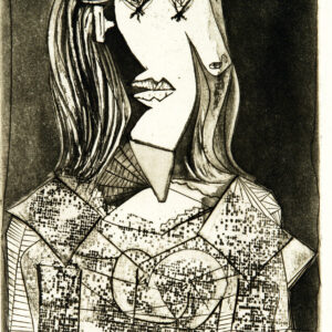 thumbnail of Etching, Aquatint, Scraper, Engraving by Pablo Picasso titled Buste de Femme a la Chaise.