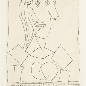 thumbnail of Etching by Pablo Picasso titled Bruste de Femme a la Chaise.