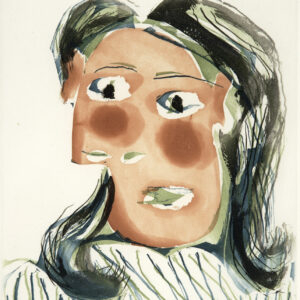 thumbnail of Aquatint by Pablo Picasso titled Tete de Femme No.6 Portrait de Dora Maar .