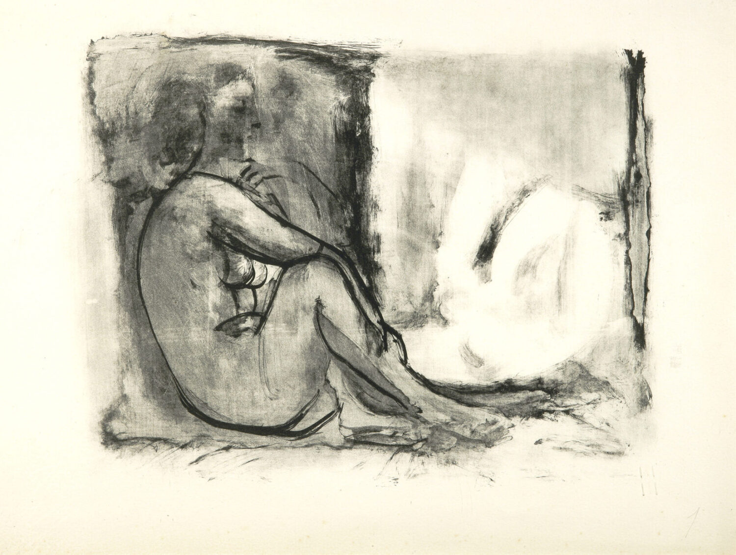 thumbnail of Lithograph by Pablo Picasso titled Les Deux Femmes Nues.