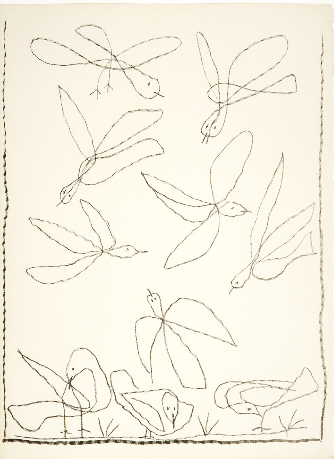 thumbnail of Lithograph by Pablo Picasso titled Oiseaux Voant.