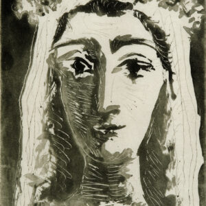 thumbnail of Aquatint and Scraper by Pablo Picasso titled Jacqueline en Mariee, de Face 1.